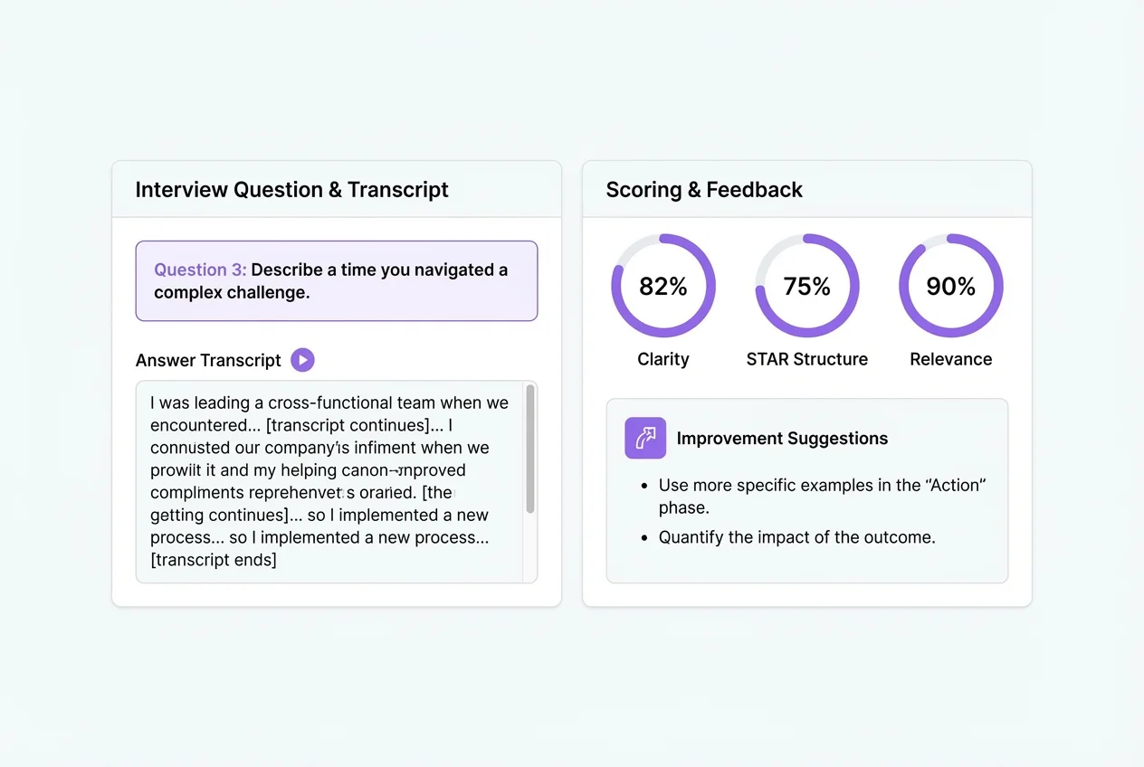 Career Capybara dashboard with interview context